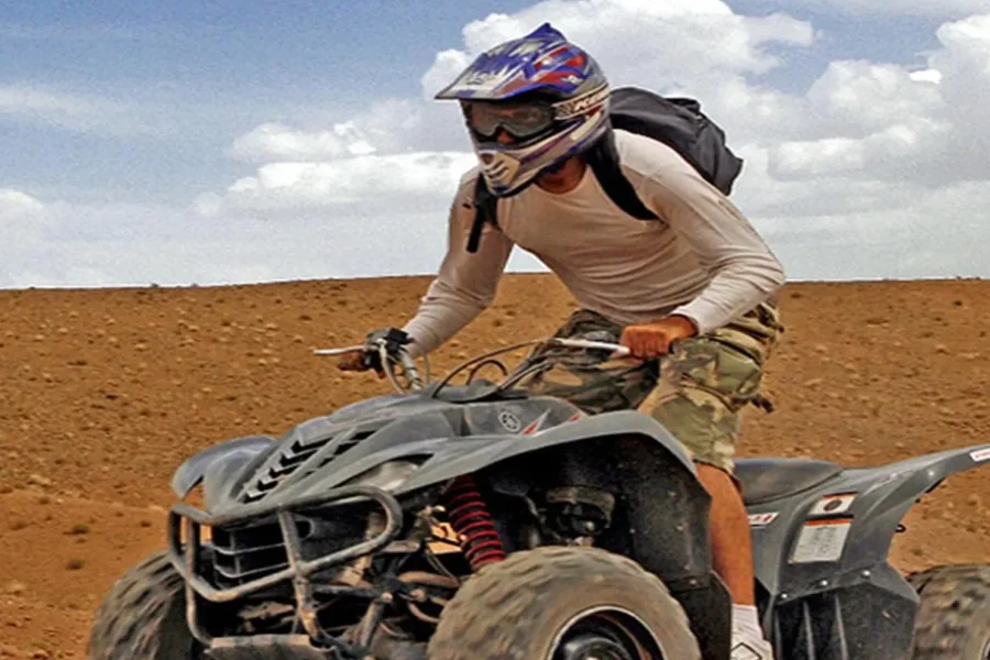 🕓Agafay: Half-Day Rocky Desert Quad& Camel Ride with Lunch