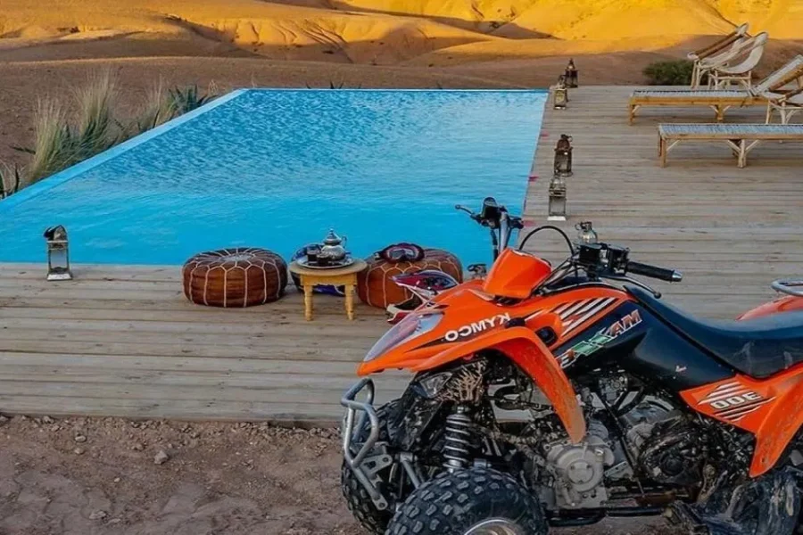 🕓Agafay Sunset Adventure: Quad, Camel, Dinner& Show