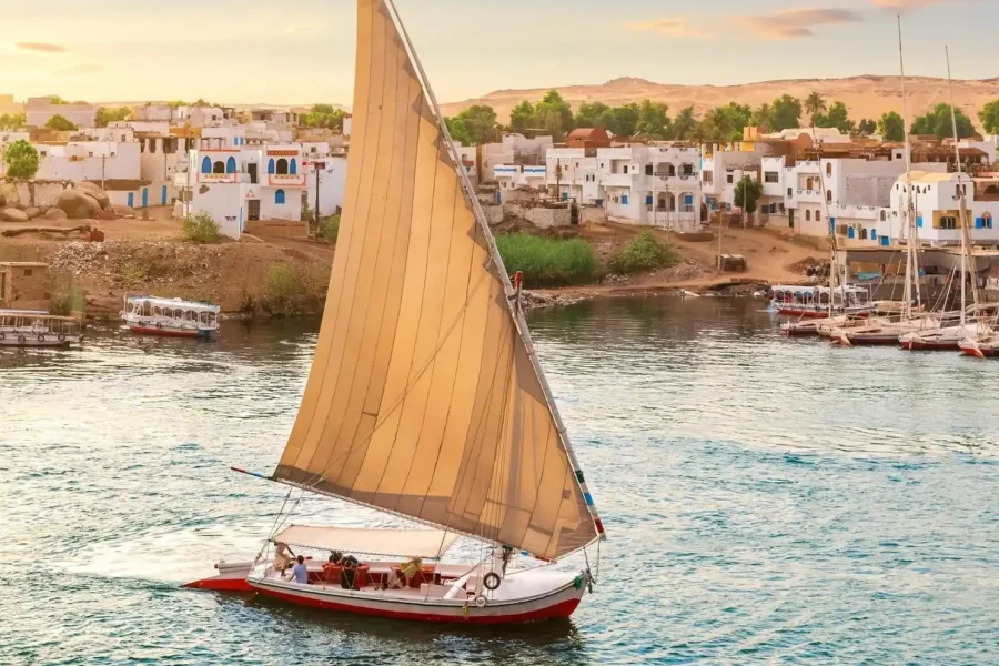 🕓Aswan: Felucca Ride on The Nile River with an Egyptian Meal