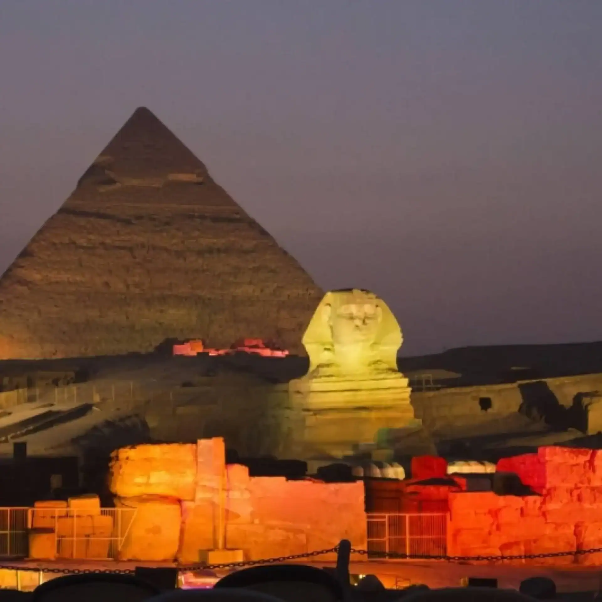 🕓Cairo: Pyramids of Giza Sound& Light Show with City Tour