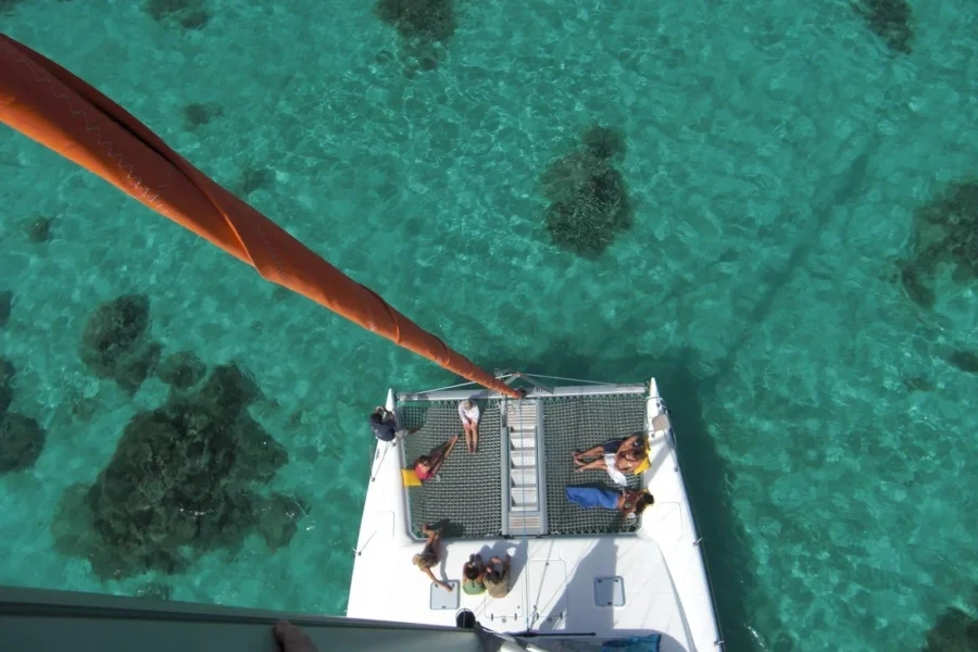 🕓Catamaran cruise to Ile aux Cerfs from Pointe Jerome