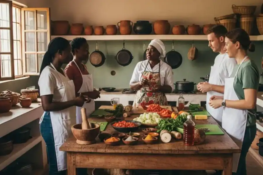 🕓Cotonou: Immersive cooking program with dishes featuring Beninese flavors.