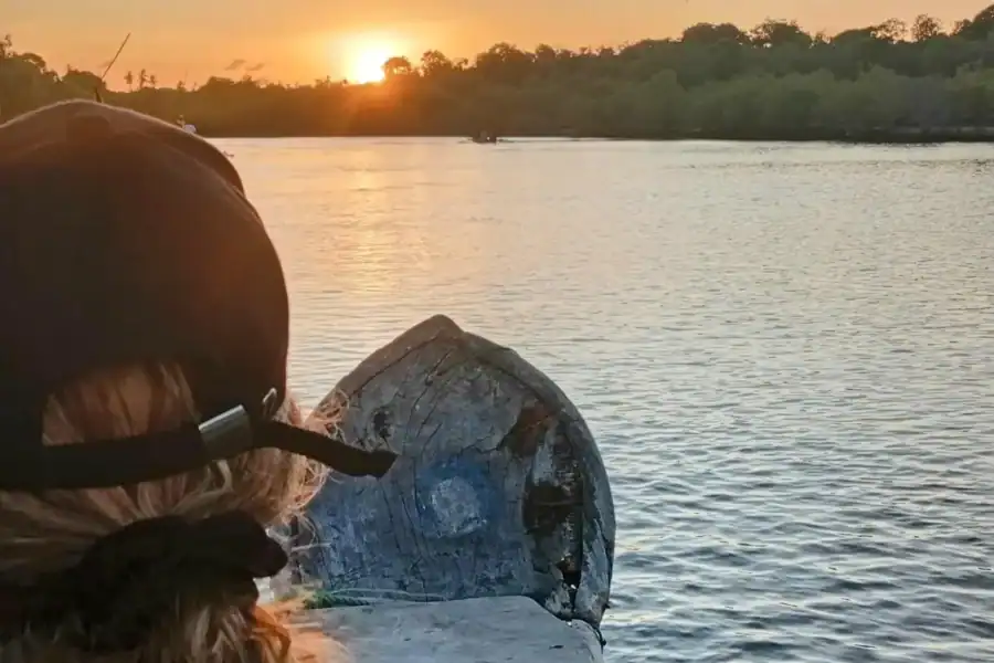 🕓Diani Beach: Kongo River Sunset Experience in a canoe