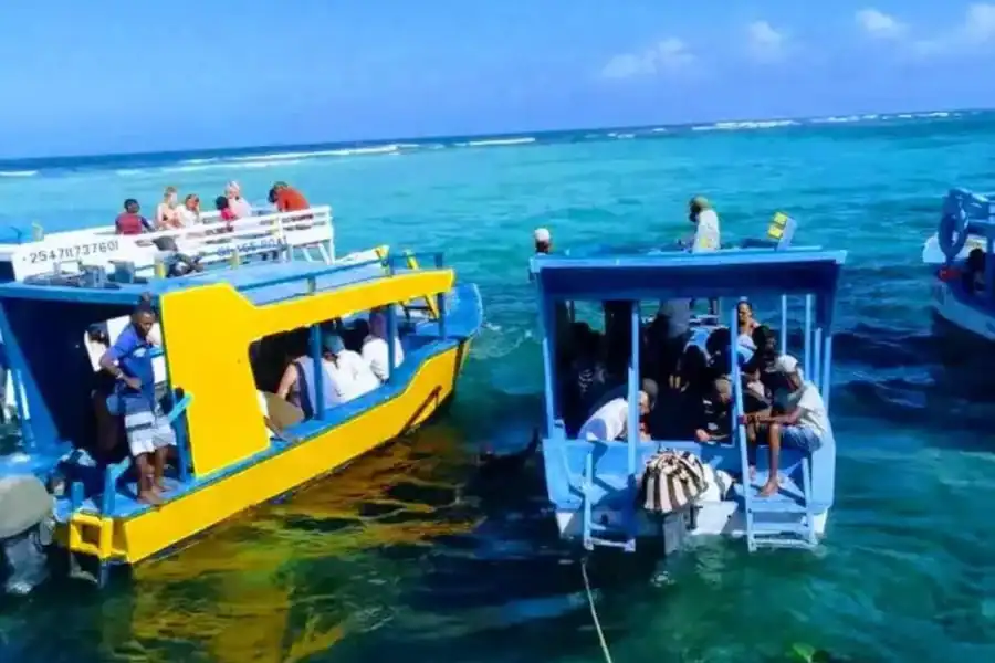 🕓Diani: Robinson Island Glass-Bottom Boat Tour