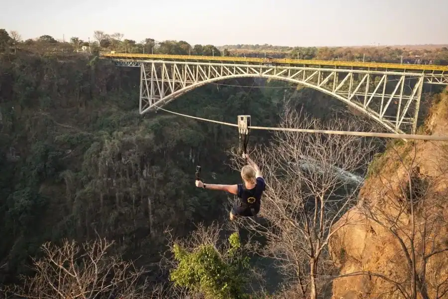 🕓From Victoria Falls: Zip Line from the Victoria Falls Bridge