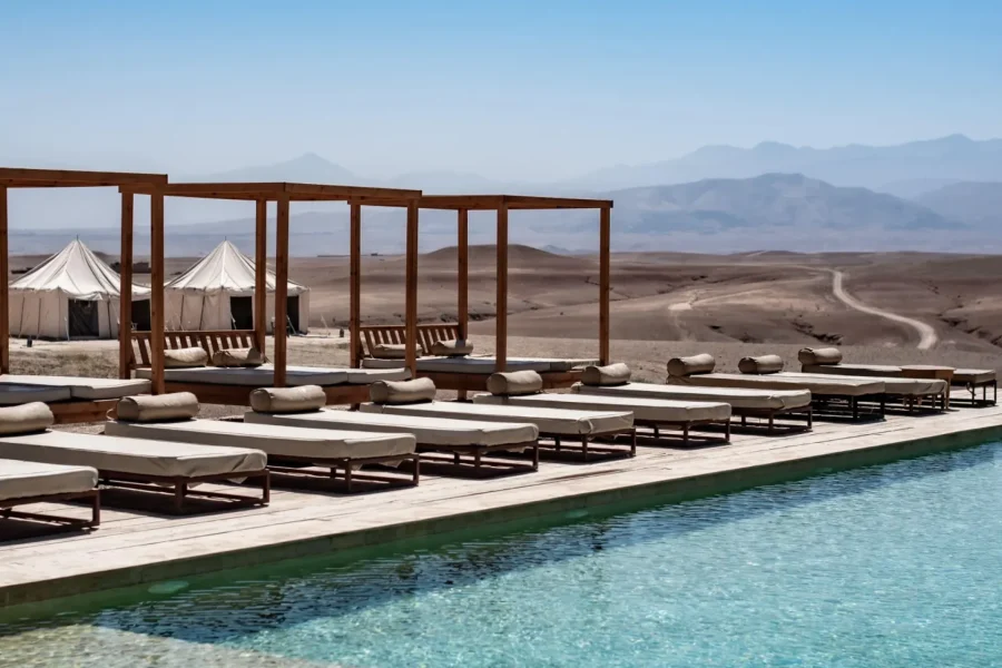 🕓Marrakech: Agafay Desert Pool Day Pass with Lunch& transfer