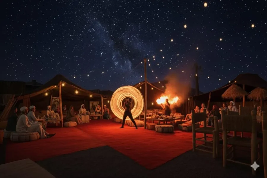 🕓Marrakech: Agafay Desert Sunset Camel Ride with Dinner Show