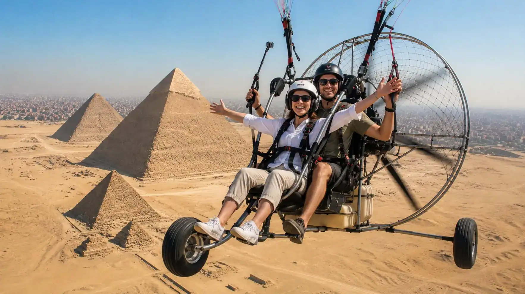 🕓Paramotor Flight Over the Pyramids of Giza