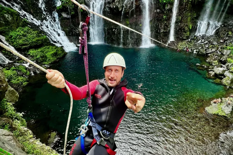 🕓Réunion: Canyoning on the Langevin River – Fun& Aquatic