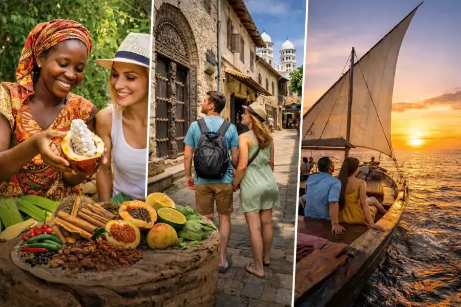 🕓Zanzibar: Spice Farm, Stone Town& Sunset Dhow Cruise